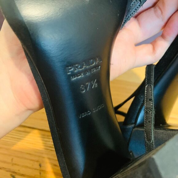 Prada 7.5 US 37.5 EU Heels Shoes Platform Heel - Picture 13 of 16
